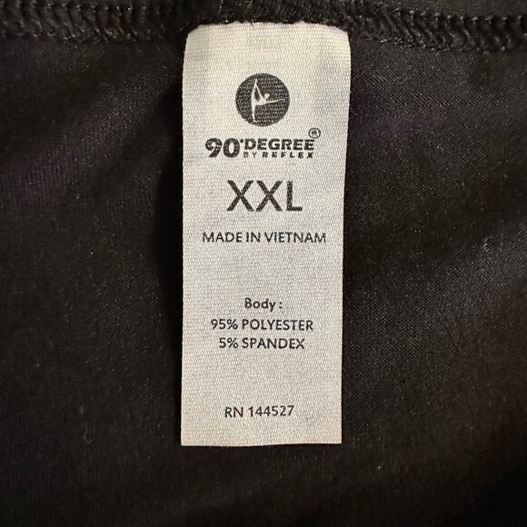 90 Degree Reflex Women’s Black Cropped Top Workout Tank Top XXL NWT - Picture 6 of 7